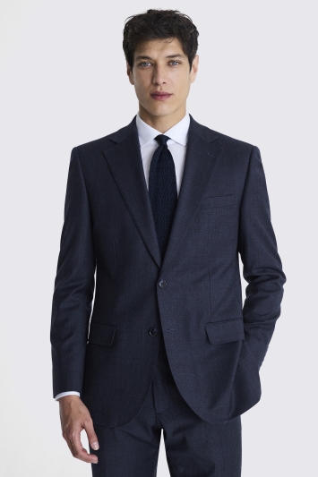 Tailored Fit Navy Check Performance Jacket