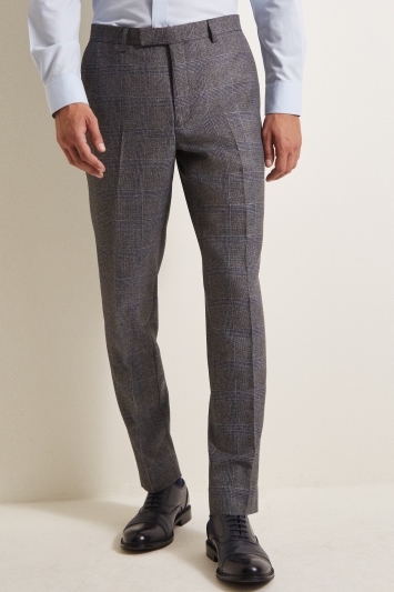 Moss 1851 Tailored Fit eco Grey Check Trouser