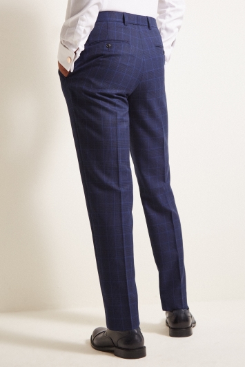Slim Fit eco Blue Check Trousers