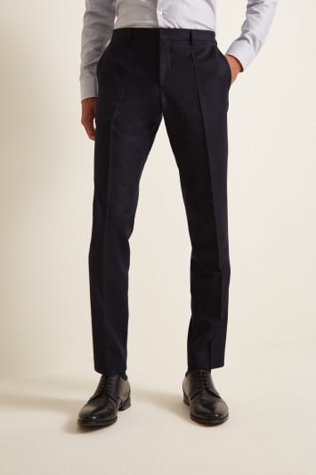 Slim Fit Ink Flannel Trousers