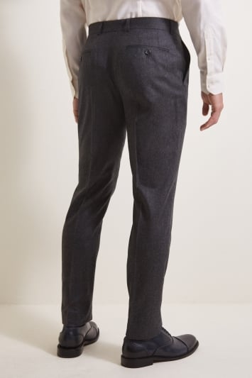 Barberis Tailored Fit Grey Flannel Trousers