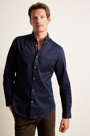 skinny fit button down shirt