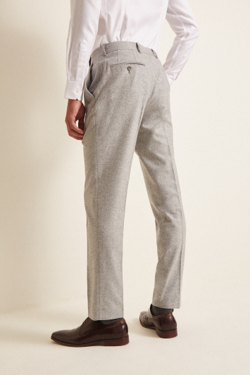 Barberis Tailored Fit Light Grey Flannel Trousers