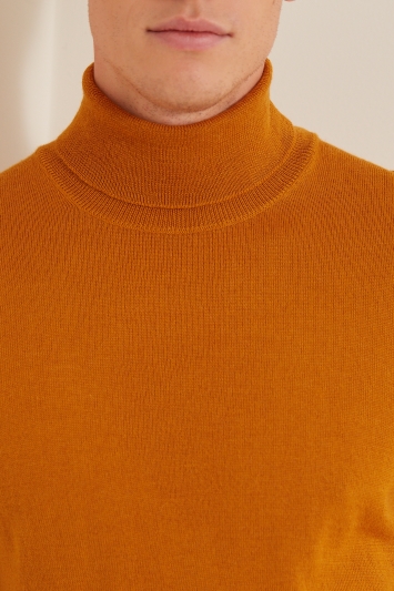 mustard roll neck jumper