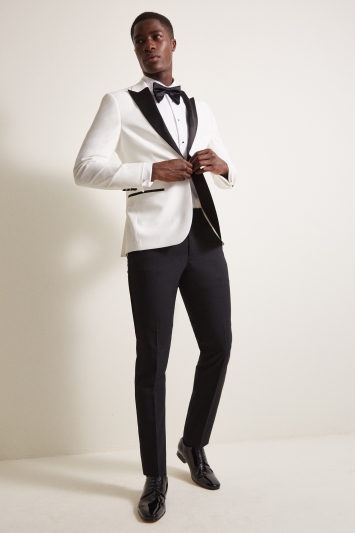 white tux black lapel