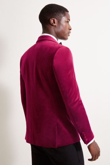 moss bros red velvet jacket