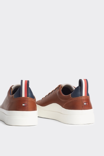 essential vulcanised leather trainers