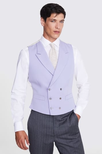 Tailored Fit Lilac Waistcoat