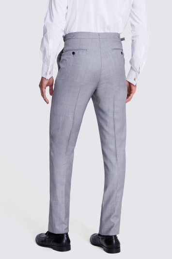 Tailored Fit Grey Sharkskin Pants