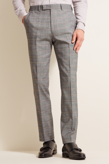 French Connection Slim Fit Grey Check Trousers