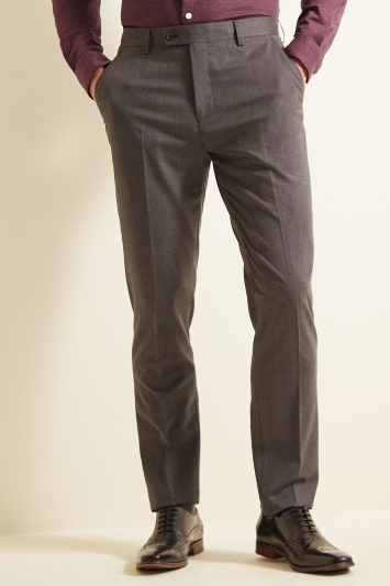 Ted Baker Slim Fit Grey Twill Trousers