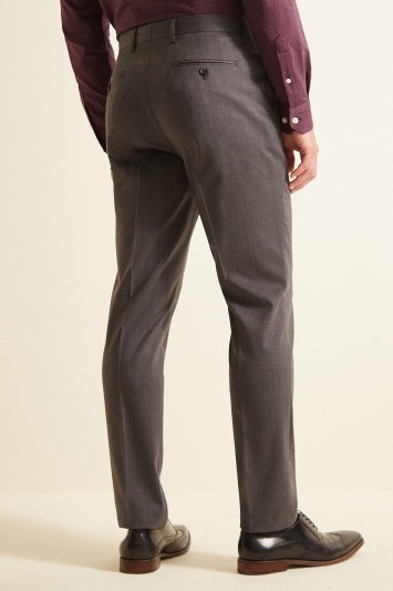 Ted Baker Slim Fit Grey Twill Trousers