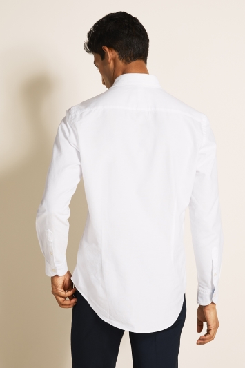 Tailored Fit White Oxford Shirt