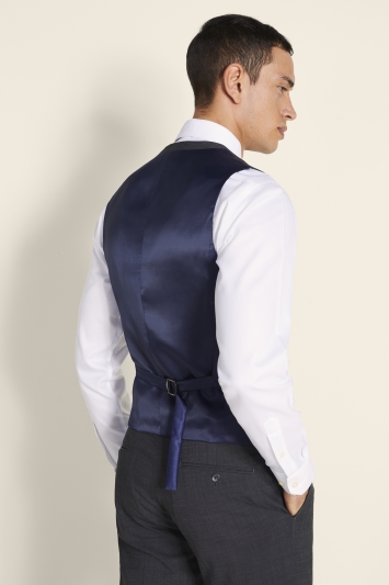 Tailored Fit Grey Pindot Eco Waistcoat
