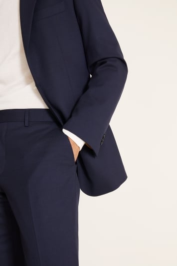 Tailored Fit Navy Pindot Eco Jacket