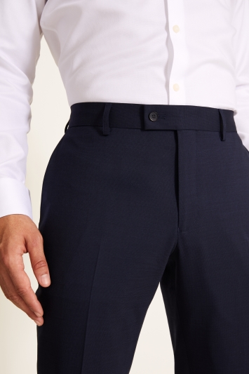 Tailored Fit Navy Pindot Eco Trousers