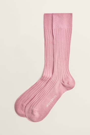 Soft Pink Fine Ribbed Sock