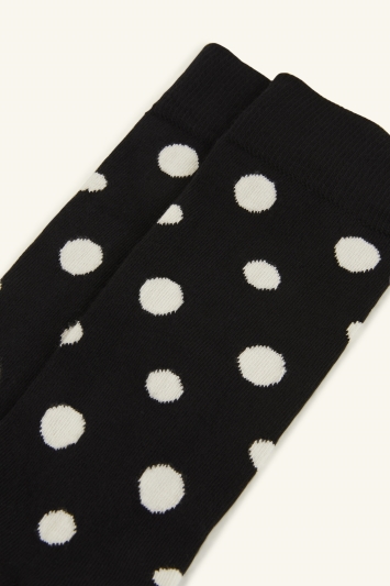 HS by Happy Socks Black with White Spot Sock