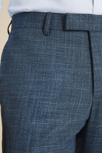 Slim Fit Blue Texture Trousers