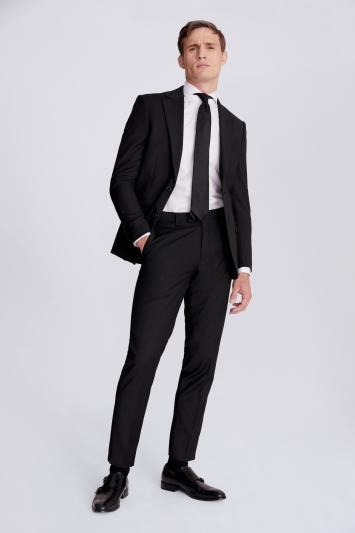 Tailored Fit Black Stretch Jacket