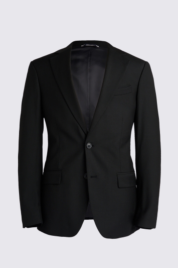 Moss Custom Made  Black Stretch Jacket In Black