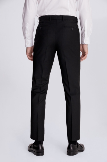 Tailored Fit Black Stretch Trouser