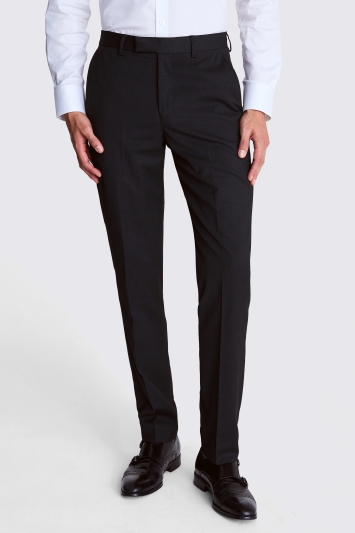 Tailored Fit Charcoal Stretch Trousers