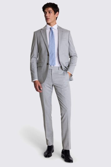 Moss Custom Made  Grey Stretch Suit In Grey