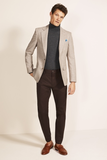 oatmeal herringbone suit