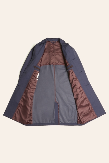 Moss 1851 Tailored Fit Navy Raincoat