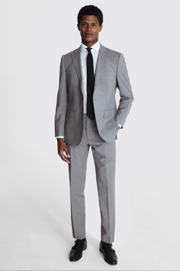 Tailored Fit Light Grey Marl Jacket