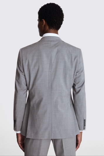 Tailored Fit Light Grey Marl Jacket