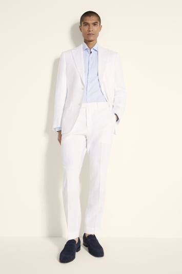 men's all white linen outfit