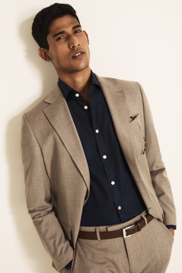 Tailored Fit Stone Twill Jacket