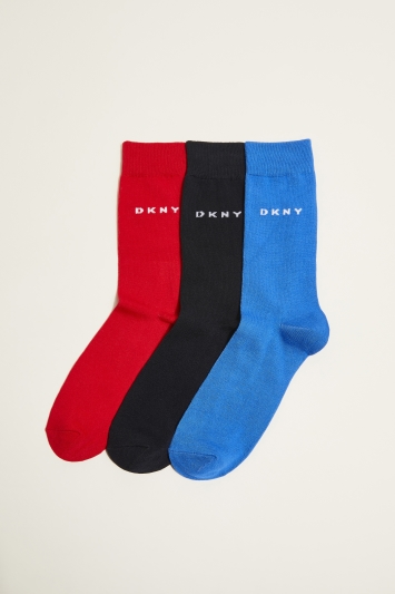 DKNY Bay Red, Navy & Blue 3-Pack Socks