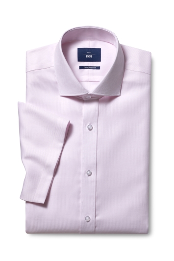 Pink Twill Short Sleeve Non Iron Shirt