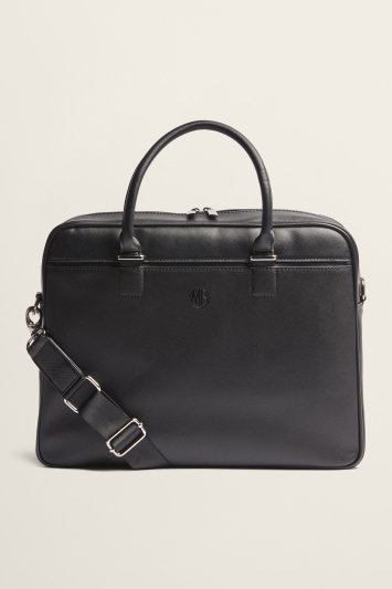 Black Saffiano Smart Zip-Up Work Bag