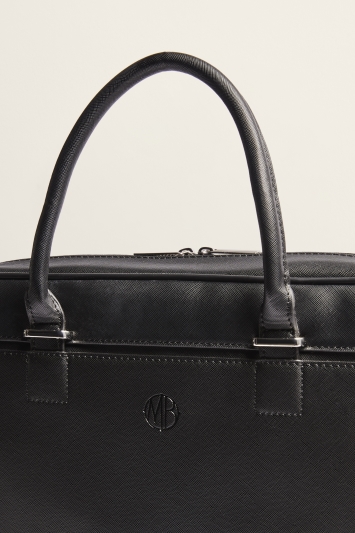 Black Saffiano Smart Zip-Up Work Bag