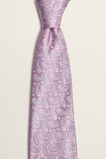 Pink Paisley Silk Tie