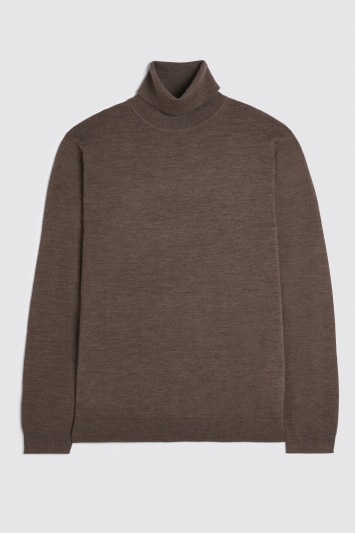 brown high neck jumper