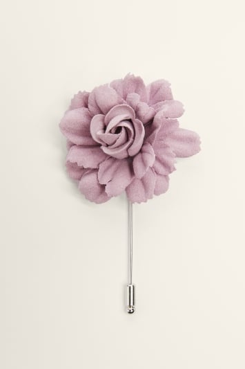 Dusty Pink Flower Lapel Pin