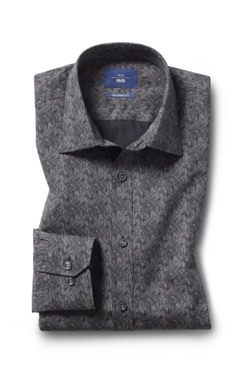 Tailored Fit Charcoal Print Shirt