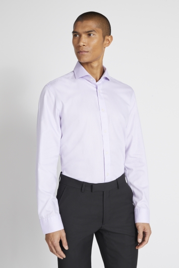 Tailored Fit Lilac Non-Iron Shirt
