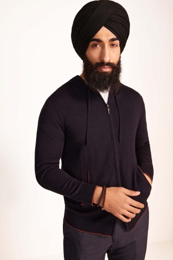 mens knitted hoodie uk