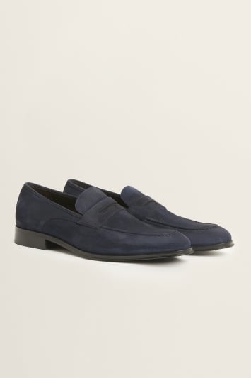 Strand Navy Suede Loafers