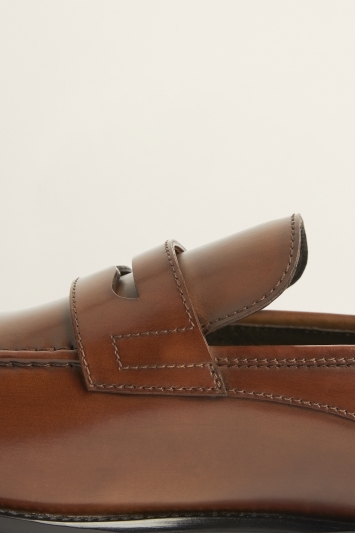 Strand Tan Leather Loafer Shoe