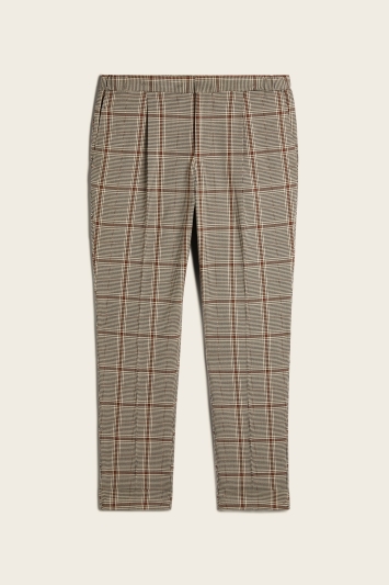 Moss 1851 Tailored Fit Caramel Check Trousers