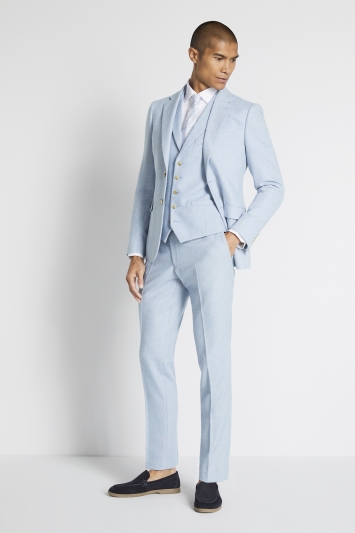 slim fit light blue blazer