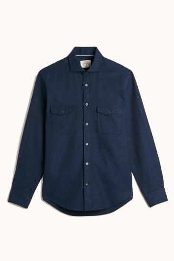 Tailored Fit Navy Overshirt