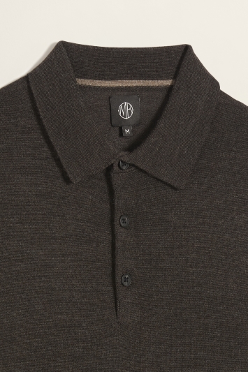 Highland Peat Merino-Blend Polo Shirt